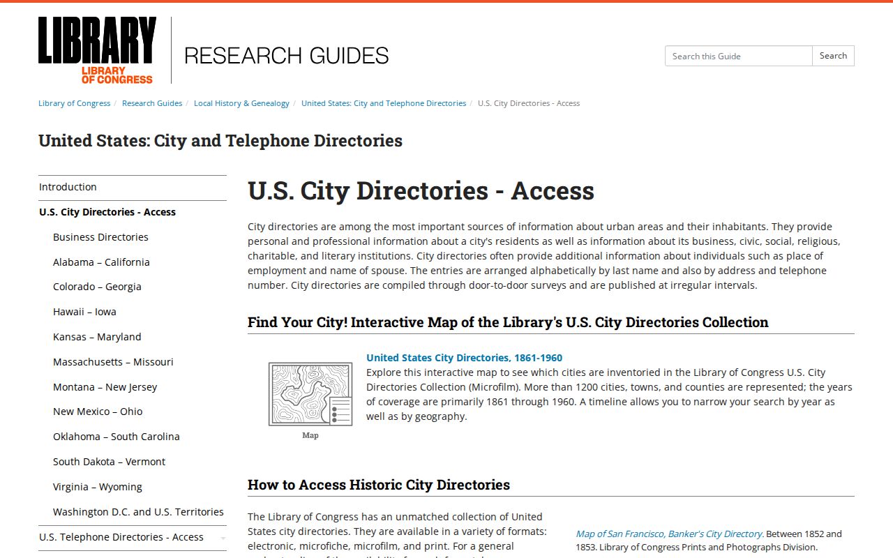 Hempstead city directory Library of Congress collection guide